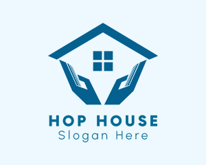 House Apartment Hands logo design