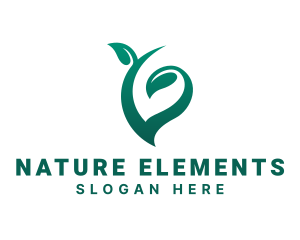 Natural Organic Leaf logo design