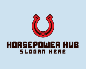 Digital Horseshoe Circuit logo design