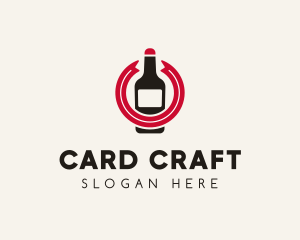 Wine Liquor Bottle  logo design