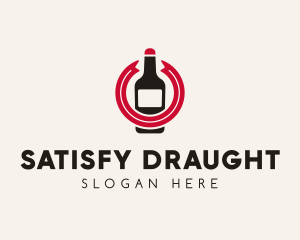 Wine Liquor Bottle  logo design