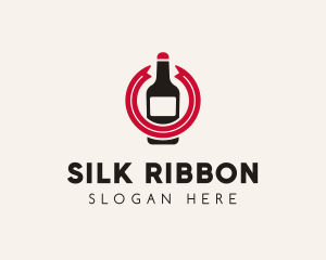 Wine Liquor Bottle  logo design