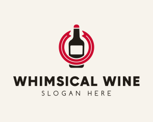 Wine Liquor Bottle  logo design