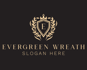 Fashion Wreath Shield logo design