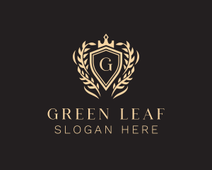 Fashion Wreath Shield logo design