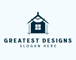 House Compass Interior Design logo design