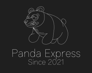 Angry Cartoon Panda logo design