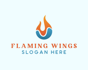 Ice Fire Hvac logo design