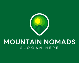 Tourism Mountain GPS Travel logo design