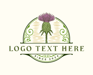 Dune Thistle Flower Nature logo