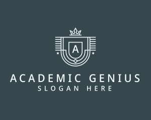 Crown  Shield Academy logo design