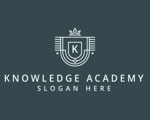 Crown  Shield Academy logo design