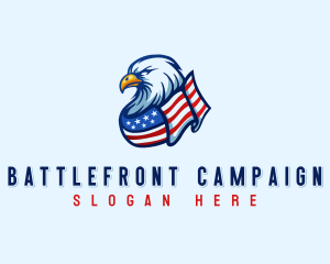 Patriot Eagle Flag logo design