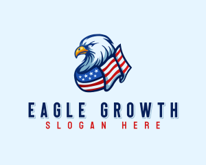 Patriot Eagle Flag logo design