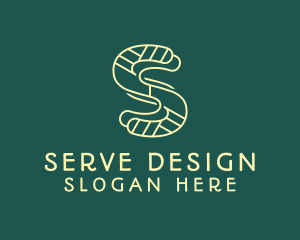 Textile Pattern Letter S logo design