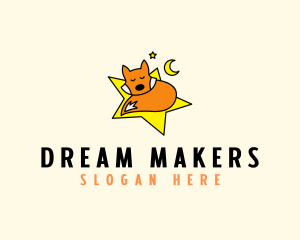 Sleeping Fox Star logo design