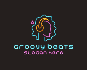 Neon Disco DJ Headphones  logo