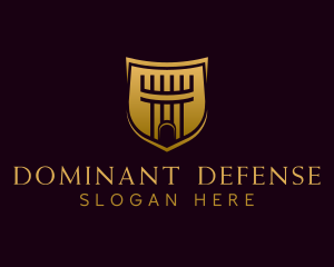 Turret Defense Shield logo design