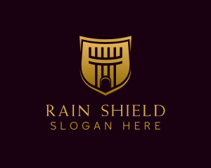 Turret Defense Shield logo design