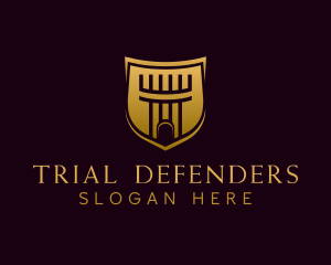 Turret Defense Shield logo design