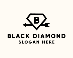 Retro Diamond Arrow logo design