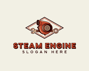 Industrial Turbo Engine logo design