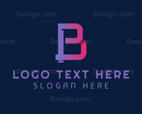 Modern Gradient Business Letter B Logo