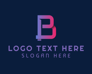 Modern Gradient Business Letter B logo