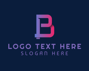 Modern Gradient Business Letter B Logo