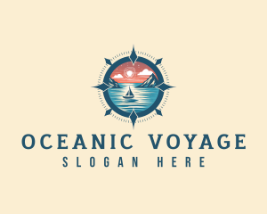 Ocean Navigator Compass logo design