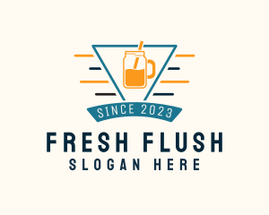 Mason Jar Juice Drink logo design