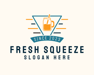 Mason Jar Juice Drink logo design