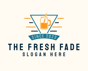 Mason Jar Juice Drink logo design