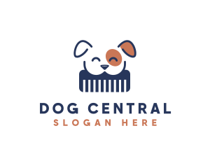 Dog Grooming Comb logo design