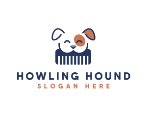 Dog Grooming Comb logo design