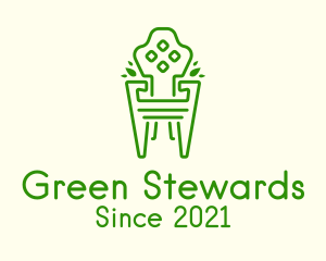 Green Garden Chair logo design