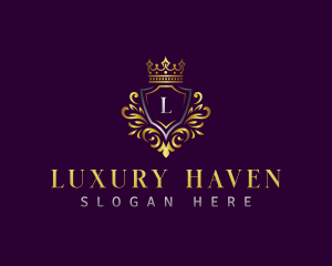 Luxury Shield Crest logo design