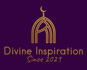 Golden Islamic Dome  logo