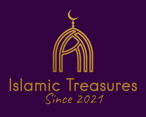 Golden Islamic Dome  logo
