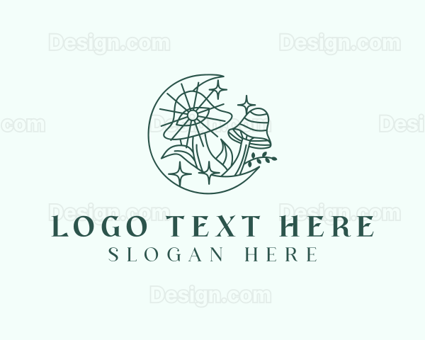 Psychedelic Shroom Fungus Logo