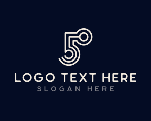 Geometric Modern Numbers logo