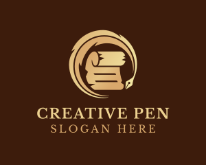 Document Quill Pen logo design