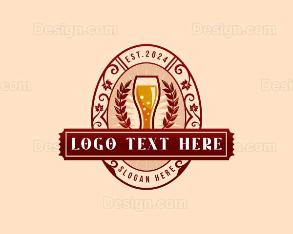 Weizen Glass Craft Beer Logo