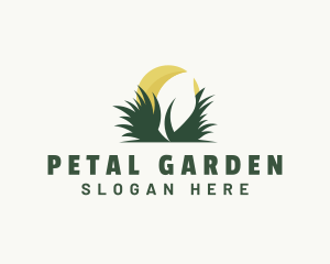 Grass Planting Agriculture logo design