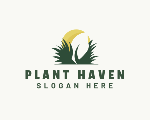 Grass Planting Agriculture logo design