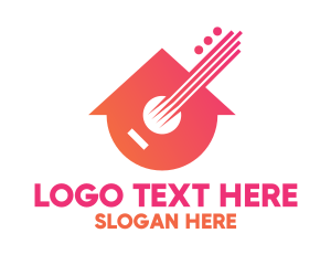 Music - Guitar Music School logo design