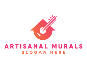 Guitar Music Home logo design