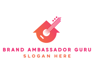 Guitar Music Home logo design