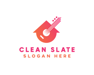 Guitar Music Home logo design