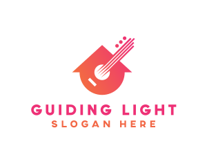 Guitar Music Home logo design